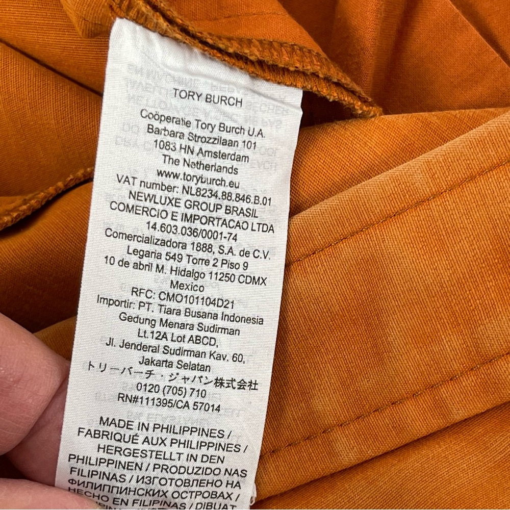 Tory Burch Orange Ankle Pants Women’s Size 12 Slim Fit Tapered‎ Leg - Picture 4 of 14